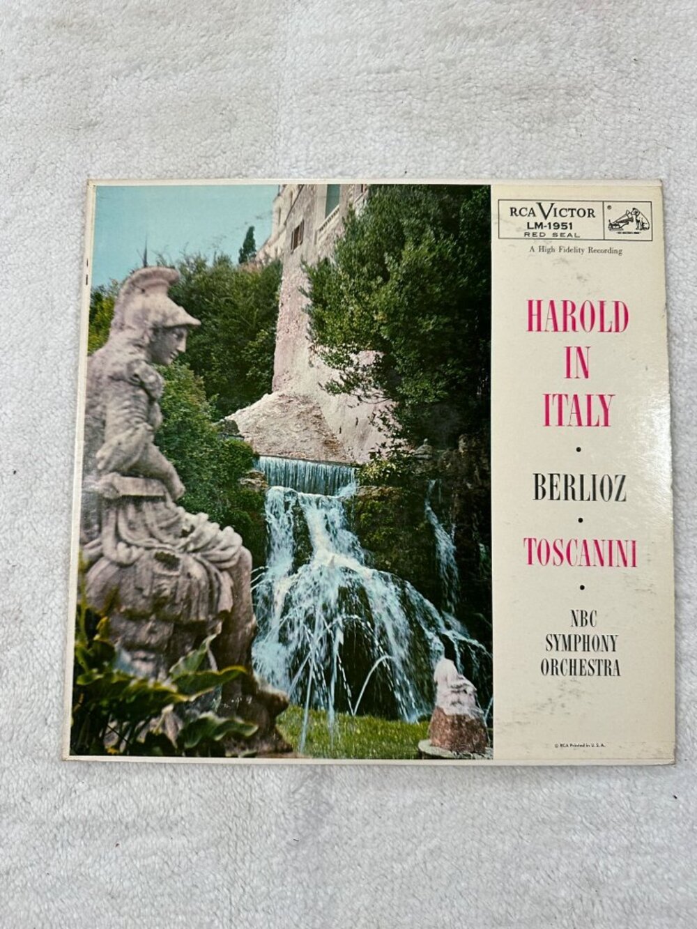Berlioz Harold In Italy RCA Victor Red Seal Vinyl 33 1953 Toscanini NBC Symphony